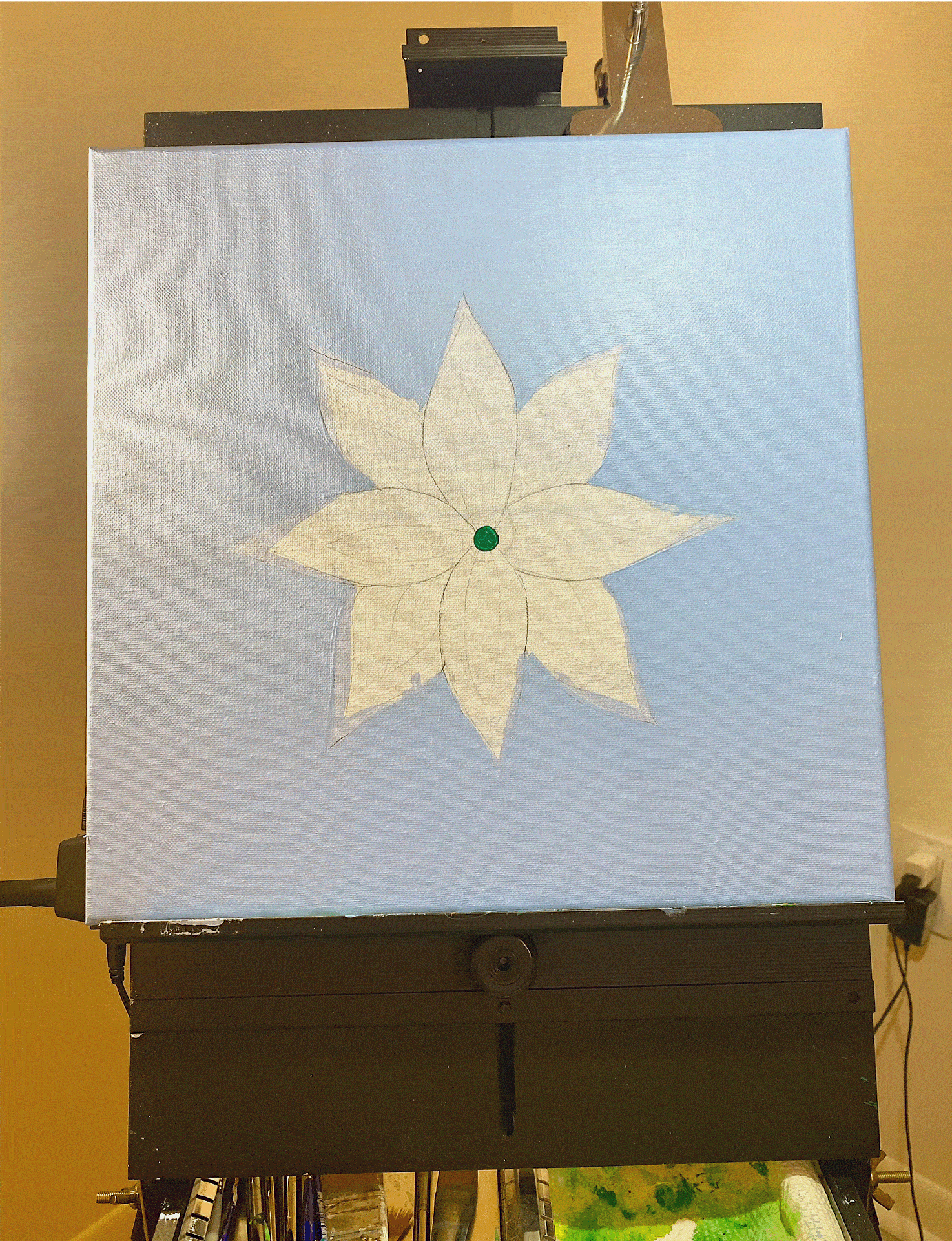 flower acrylic painting